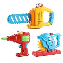 Cartoon Electronic Tools Set with Realistic Motion and Sounds for Toddlers (Set of 3)
