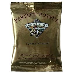 Coffee Masters Perfect Potful Turtle Sundae Ground Coffee, 1.5-Ounce Packets (Pack of 12)