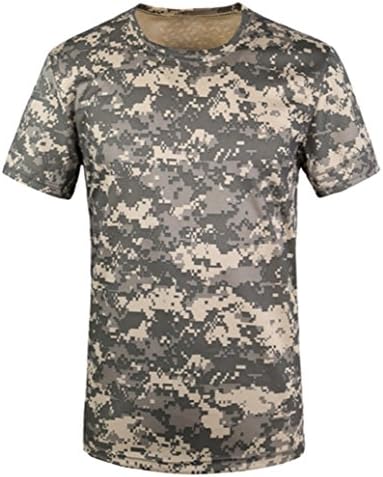 Men's Camo Tee Camouflage Outdoor Sport Quick Dry T Shirts (M, ACU Camo)