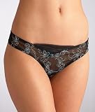 Betsey Johnson Intimates Embroidered Tulle Thong Panty