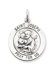 Sterling Silver Antiqued Saint Joseph Medal