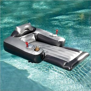 Excalibur Motorized Pool Lounger  Black by 