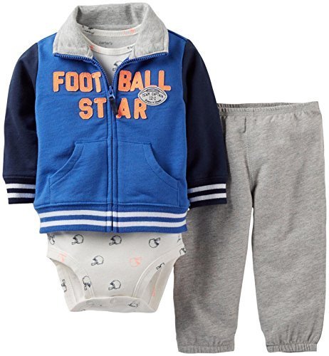 Carter s Baby Boys  3 Piece Cardigan Set (Baby) - Blue - 3 Months