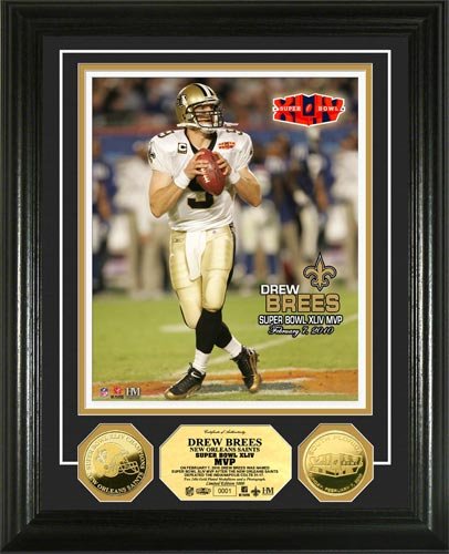New Orleans Saints - Super Bowl 44 XLIV - MVP Drew Brees - Framed Photo Picture