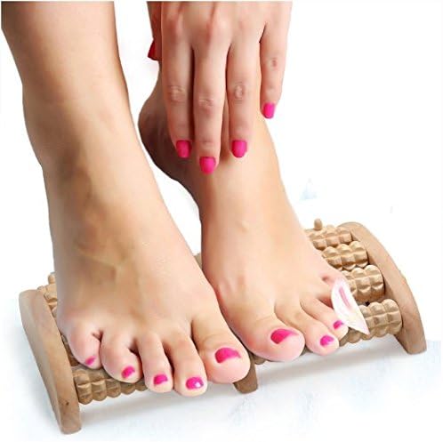 Wooden Deep Tissue Foot Massager Roller ,Relieve Plantar Fasciitis,Heel - Foot Pain - Stress,Wooden Acupressure &amp; Reflexology Tool
