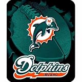 NFL Miami Dolphins Logo Plush Throw Blanket