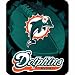 NFL Miami Dolphins Logo Plush Throw Blanket