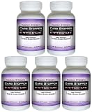 CARB STOPPER EXTREME (5 Bottles) - High Performance Carbohydrate & Starch Blocker Formula/Diet, Fat Loss, Slimming Supplement with White Kidney Bean Extract. Lose Weight WITHOUT Dieting
