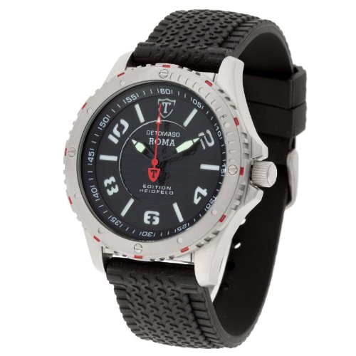 Detomaso Classic Herren-Armbanduhr XL Roma Titanium Schwarz Silikon Analog Silikon DT1038- Preisvergleich
