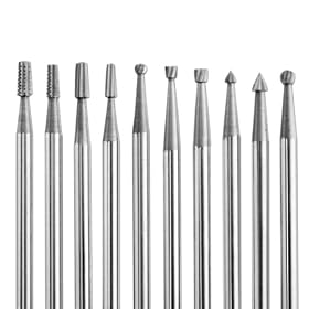 Buy 10pc HSS Micro Rotary File Burrs - 3 32 Shank - Etching, Engraving - Fits Dremel by Jeweler's Tools now!