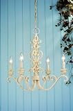 Laura Ashley HXX100 Gilded Patina Abbot Abbott Scroll Chandelier