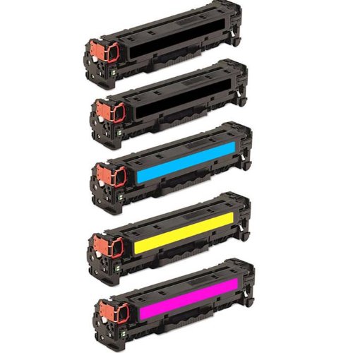 HI-VISION HI-YIELDS ® Compatible Toner Cartridge Replacement for Hewlett-Packard (HP) CF210A CF211A CF212A CF213A (2 Black, 1 Cyan,1xYellow, 1 Magenta, 5-Pack) On Sale
