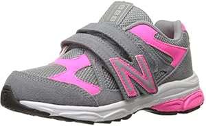 New Balance KV888V1 Pre Running Shoe (Little Kid), Grey/Pink, 2.5 XW US Little Kid