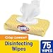 Clorox Disinfecting Cleaning Wipes Flex Pack, Bleach Free, Crisp Lemon, 75 Count (Pack May vary)
