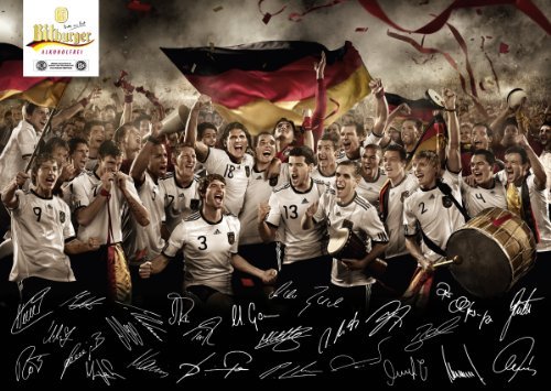 Bitburger Poster-Spielplan Deutsche Fußball-Nationalmannschaft, DIN A2 59,4 x 42,0 cm, gefaltet