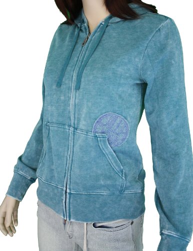 Billabong Womens Fleece Zip Up Hoodie Teal 617740-TEAL
