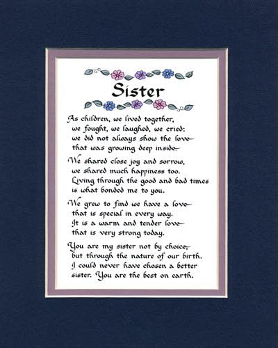 Calligraphy Company Sister Family Sibling Saying Home Decor Wall Sign