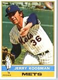 1976 Topps #64 Jerry Koosman New York Mets Baseball Card In a Protective Screwdown Display Case