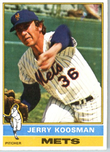 1976 Topps #64 Jerry Koosman New York Mets Baseball Card In a Protective Screwdown Display Case