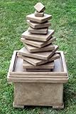 5' Cascading Stacked Slate Square Outdoor Garden Water Fountain