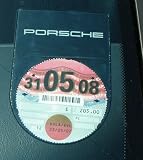 PORSCHE Tax Disc Holder DOUBLE SIDE logo BLACK SERIES - 911, 912, 924, 928, 944, 968, Boxster, Carrera, Cayenne, ALL PORSCHE