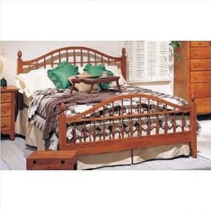 Highland Road Shaker Teardrop Windsor Bed Finish: Antique White, Size: King