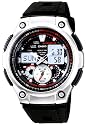 Casio Collection Men Analog-Digital : Combination of Digital and Analog (Sept 2009 Model) Casio Watch with World Time LED Light 1/1000 Chronograph Series Watch