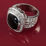 Silvertone Cushion-cut CZ Fashion Ring