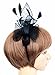 AM CLOTHES Fascinators Hat for Women with Hair Clip Tea Party Derby Black