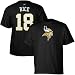 Minnesota Vikings T-Shirt : Reebok Minnesota Vikings #18 Sidney Rice Black Scrimmage Gear T-Shirt