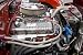 Wallmonkeys Peel and Stick Wall Decals - V8 Engine Compartment with Chromed Components - 18