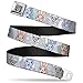 Buckle-Down Seatbelt Belt - Cute Bunnies Multi Pastel - 1.5