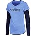 NCAA North Carolina Tar Heels (UNC) Ladies Cascade Double Layer T-Shirt - Carolina Blue