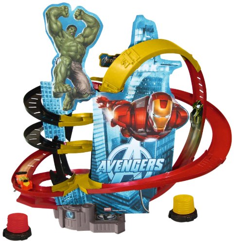 Majorette 213089707 - The Avengers Battle Track Set, 2 batteriebene Abschussfunktionen, be Preisvergleich
