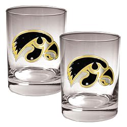 Iowa Hawkeyes NCAA 2pc Rocks Glass Set by Great American Products