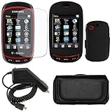 iNcido Brand Samsung T669/Gravity T Combo Rubber Black Protective Case Face ....