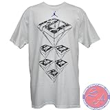 Air Jordan 6 Rings Diamond Tee by Jordan Apparel (White-Dark Concord)