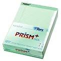 TOPS 63190 Prismt Plus Legal Rule Writing Pads, Letter, Pastel Green, 50 sheets/pad, 12/pk