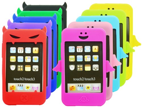 The Friendly Swede(TM) 10 x Soft Silicone Skins Covers Cases Angel Devil for Apple iPod Touch iTouch 2nd and 3rd Gen With Microfiber Cleaning Cloth and Retail Packaging