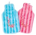 Luxury Flower Stripe Hot Water Bottle Set