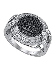 0.24CTW BLUE DIAMOND MICRO PAVE RING