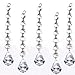 Magnificent Clear 5 Pieces Diamond Hanging Crystal Garland Wedding Strand with 6 Beads and 1.5 Pendalogue Prism Pendant Accent By CrystalPlace