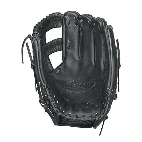 Wilson A2000 EL3 Evan Longoria Infield Baseball Glove, Black/Columbia Blue Logos, Right Hand