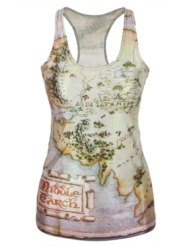 Pink Wind Womens Skeleton Skull Digital Printed Sleeveless T Shirt Vest Tank Tops (One Size, Map 2)