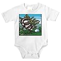 Onesie with plant, weasel, ferret, rodent, jumping