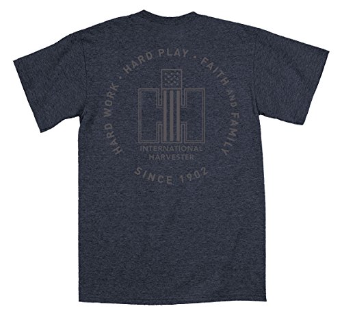 Blue IH Patriotic Logo International Harvester Mens T-Shirt