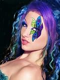 Xotic Eyes Peacock Glitter Professional Eye Make up Costume Accessory