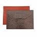Large Crocodile Embossed Leather Envelope