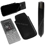 Original Phonecastle Trend Edel Etui Handytasche SonyEricsson T280i & Handysocke schwarz & Displayschutzfolie