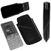 Original Phonecastle Trend Edel Etui Handytasche SonyEricsson T280i & Handysocke schwarz & Displayschutzfolie